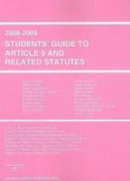 2008-2009 Students' Guide to Article 9 and Related Statutes