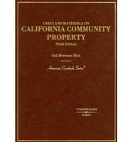 Cases and Materials on California Community Property