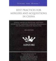 Best Practices for Mergers and Acquisitions in China