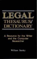 West's Legal Thesaurus/dictionary