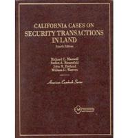 California Cases on Security Transactions in Land