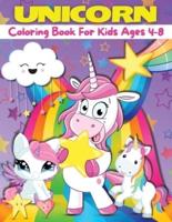 Unicorn Coloring Book for Kids Ages 4-8