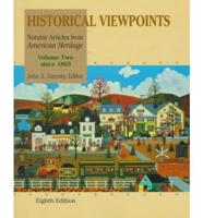 Historical Viewpoints, Volume II, Since 1865
