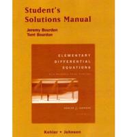 Student Solutions Manual for Elementary Differential Equations With Boundary Value Problems With IDE CD Package