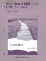 Additional Skill and Drill Manual for Prealgebra