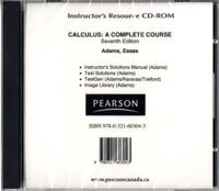 Instructor's Resource CD-ROM [To Accompany] Calculus: A Complete Course, 7th Ed. [By] Adams, Essex