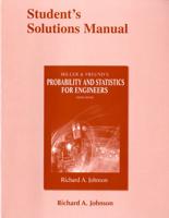 Student Solutions Manual for Miller & Freund's Probability and Statistics for Engineers