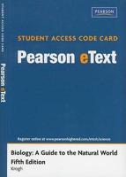 Pearson eText Student Access Code Card for Biology