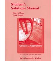 Student Solutions Manual for Calculus With Applications and Calculus With Applications, Brief Version
