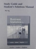 Study Guide and Student's Solutions Manual for Business Statistics