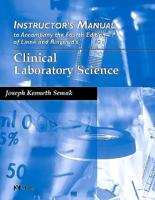 Clinical Laboratory Science: The Basics and Routine Techiques. Instructors Manual