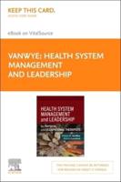 Health System Management and Leadership - Elsevier E-book on Vitalsource Retail Access Card