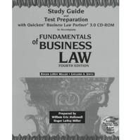 Study Guide and Test Preparation With Quicken Business Law Partner 3.0 Cd-Rom to Accompany Fundamentals of Business Law