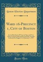 Ward 16-Precinct 1, City of Boston