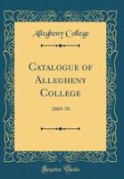 Catalogue of Allegheny College