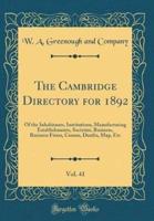 The Cambridge Directory for 1892, Vol. 41