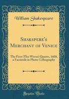 Shakspere's Merchant of Venice
