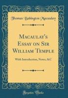 Macaulay's Essay on Sir William Temple