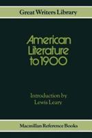 American Literature to 1900