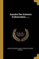 Annales Des Sciences D'observation ......