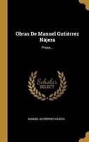 Obras De Manuel Gutiérrez Nájera