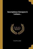 Inscriptions Grecques & Latines...