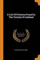 A List Of Protozoa Found In The Vicinity Of Ashland