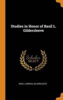 Studies in Honor of Basil L. Gildersleeve