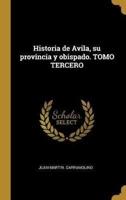 Historia De Avila, Su Provincia Y Obispado. TOMO TERCERO