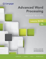 Advanced Word Processing Lessons 56-110, Microsoft Word 2016 + LMS Printed Access Card Integrated Keyboarding in SAM 365 & 2016 with MindTap Reader, 55 Lessons, 2 Terms 12 Months