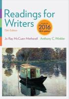 Readings for Writers, 2016 MLA Update (With APA 2019 Update Card)