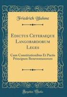 Edictus Ceteraeque Langobardorum Leges