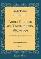 Adolf Pichler Aus Tagebüchern, 1850-1899, Vol. 3
