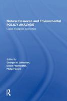 Natural Resource and Environmental Policy Analysis