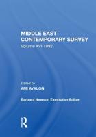 Middle East Contemporary Survey. Volume XVI 1992