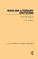 English Literary Criticism: 17th & 18th Centuries