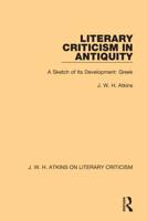 Literary Criticism in Antiquity Greek