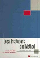 Legal Institutions and Method