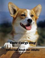 Cute Corgi Dog Coloring Book for Adults