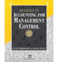Readings in Accounting for Management Control