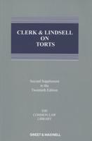 Clerk & Lindsell on Torts. Second Supplement to the Twentieth Edition