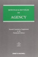 Bowstead & Reynolds on Agency. Second Cumulative Supplement to the Nineteenth Edition
