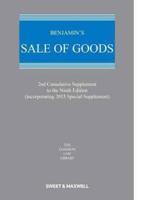 Benjamin's Sale of Goods. Second Cumulative Supplement to the Ninth Edition