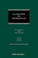 Macgillivray on Insurance Law. First Supplement to the Thirteenth Edition