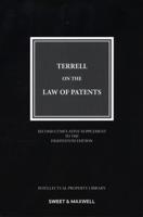 Terrell on the Law of Patents. Second Cumulative Supplement to the Eighteenth Edition