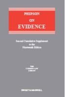 Phipson on Evidence 2nd Supplement