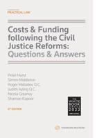 Costs & Funding Following the Civil Justice Reforms