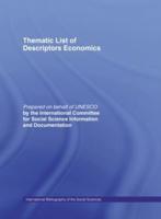 Thematic List of Descriptors - Economics