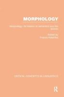 MORPHOLOGY:CRIT CONCEP LING V5