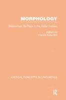 MORPHOLOGY:CRIT CONCEP LING V6